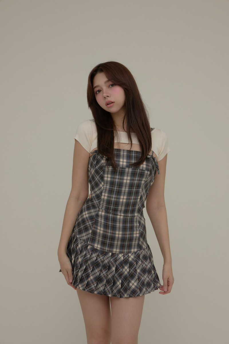 andmary♥karen check mini dress フリーサイズ ANDMARY】Karen check mini dress