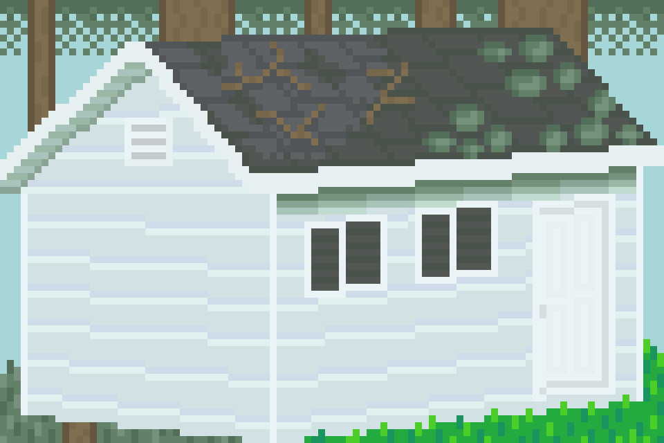 BriarWentling's tweet photo. A little pixel art shed. Getting better every day https://t.co/7Q3SJZwe9I