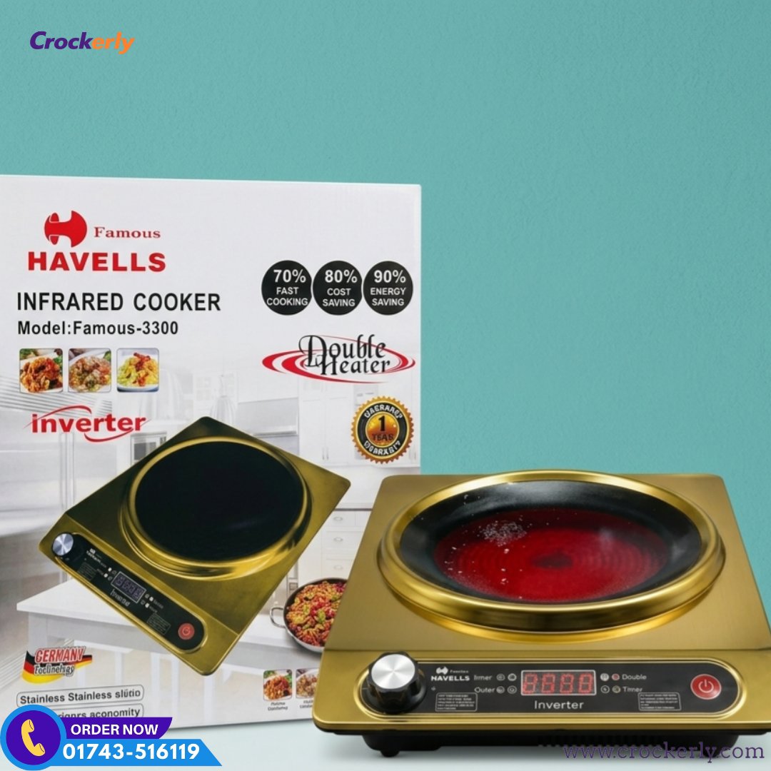 crockerly2026's tweet image. 🔥 স্মোকলেস রান্না, স্মার্ট কিচেন!
Havells Infrared Cooker দিয়ে যেকোনো পাতিলেই সহজে রান্না করুন 🍳

📞 Order Now: 01743-516119

🌐 Visit Website: crockerly.com

#InfraredCooker #Havells #SmartKitchen #SmokelessCooking #ReelsBangla