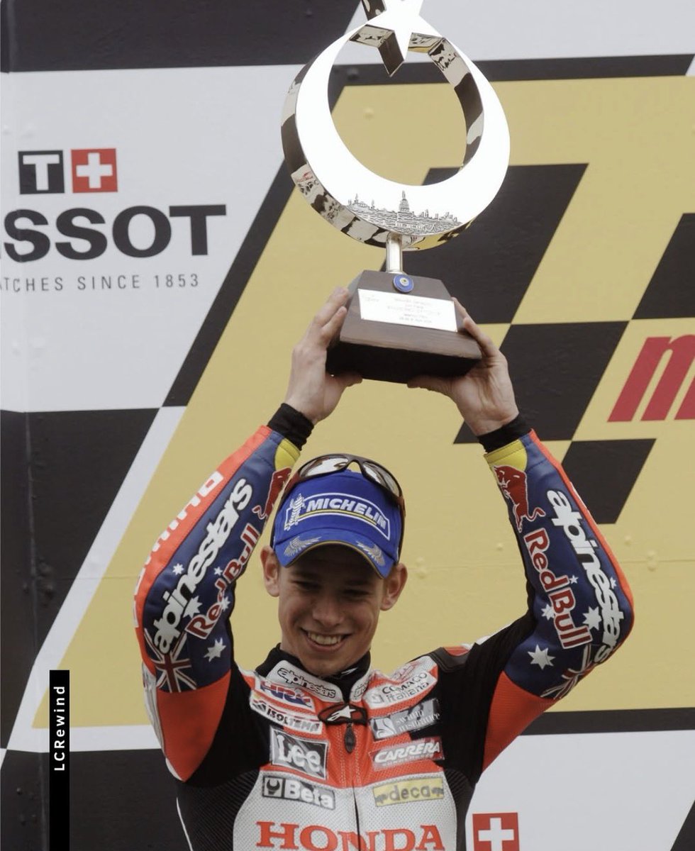 CS27updates's tweet photo. Throwback celebrating both LCR and Casey Stoners first podium! 20 years ago https://t.co/7TZux21fbU
