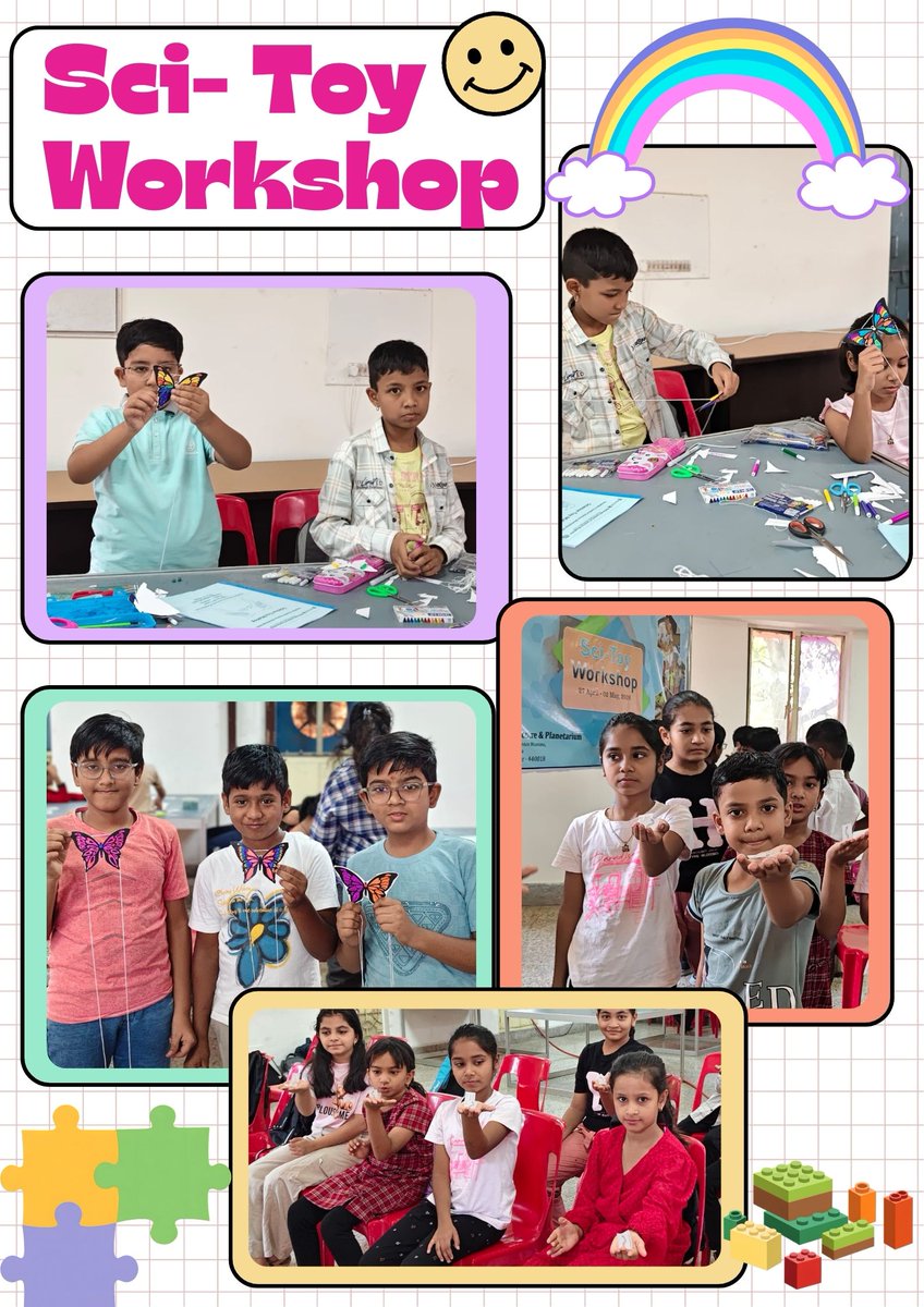 RamanCentre's tweet image. 🧩 Turning ideas into fun creations at the Sci-Toy Workshop! 
Science meets creativity and play 🎲🔬
At @RamanCentre, a unit of @ncsmgoi @MinOfCultureGoI.

#FunWithScience #STEM #HandsOnLearning #RamanScienceCentre