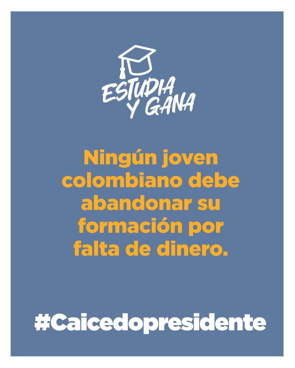 <a href="/raul_espinosam/">Raúl Espinosa</a> <a href="/carlosecaicedo/">Carlos Caicedo</a> <a href="/Nelsonalarcon74/">El Profe Nelson Alarcón</a> <a href="/carlosecaicedo/">Carlos Caicedo</a> es esa voz firme, con visión social, que convierte las promesas en resultados y devuelve la esperanza a millones, por eso este 31 de mayo voto #CaicedoPresidente
#tepagamosporestudiar