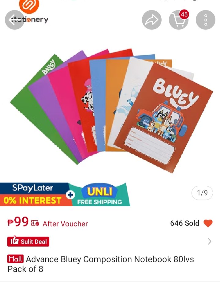 shopeetokfinds's tweet image. Composition Notebooks for Elementary
‼️99 pesos for 8pcs. | 80 leaves‼️

Links🔗
Bluey:  s.shopee.ph/9KeW8FGsVs
Gabby's Doll house: s.shopee.ph/6AhUMatYRc
Little Twin Star: s.shopee.ph/4fsgZve8uJ
Cyblox: s.shopee.ph/3qJZacGpVN
Harry Potter: s.shopee.ph/8ASYkdJKfl

#notebook