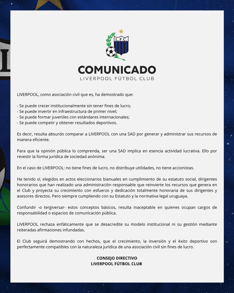 Comunicado a la opinión pública.