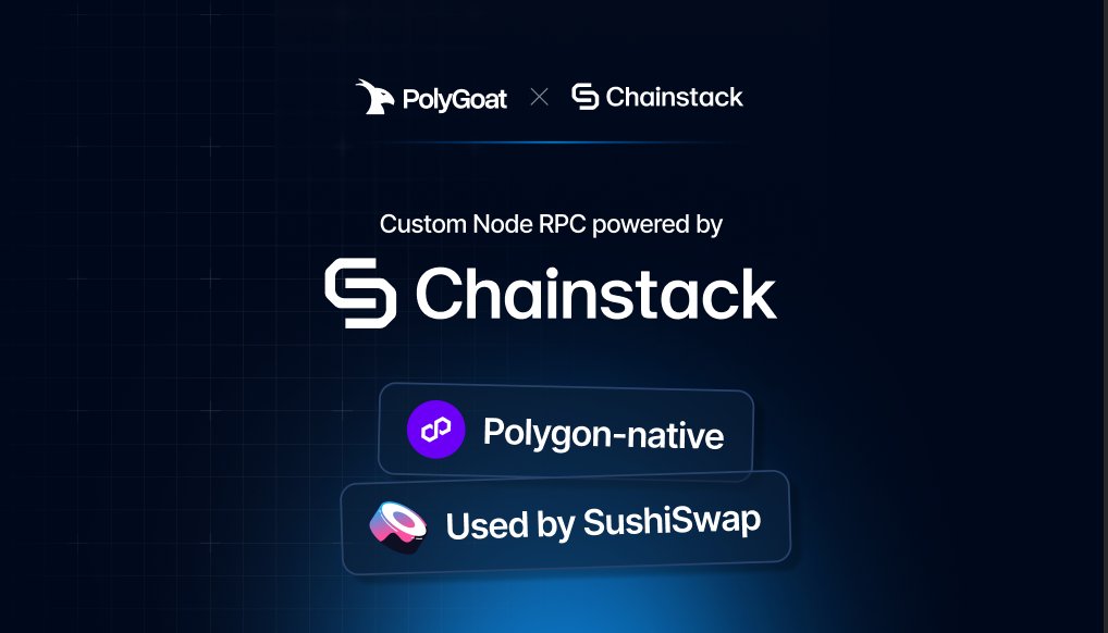 polygoatbot's tweet photo. PolyGoat x @ChainstackHQ 

Custom Node infrastructure on PolyGoat is powered by Chainstack.

When you purchase a Custom Node, your dedicated RPC endpoint runs on Chainstack -a Polygon-native provider used by SushiSwap and some of the largest DeFi protocols in the space.

What this means in practice:

Shared Node runs on pooled infrastructure with 35–65ms average latency. Custom Node runs on a dedicated Chainstack endpoint with 4–10ms average latency — up to 8x faster, with 500+ req/sec private bandwidth and less than 0.01% packet loss.

On a 5-minute market where the opportunity window lasts 4–18 seconds, that latency gap is the difference between capturing the edge and watching it close.

The same infrastructure that powers institutional DeFi. Now available for prediction market execution.