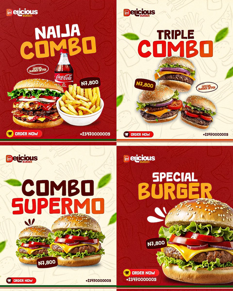 fadideas's tweet image. Social Media design for a Burger Brand 

#design #graphics