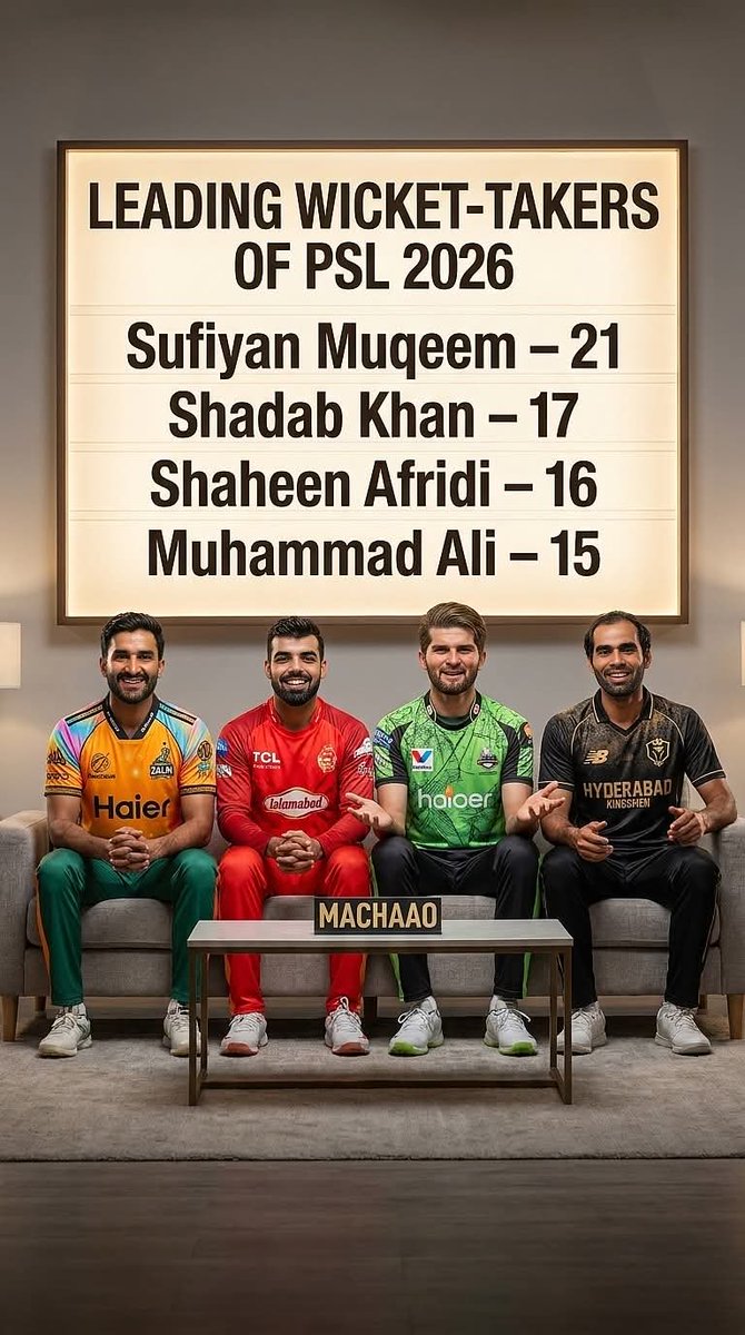 Sufiyan Muqeem Leads the Wicket Takers List 👌🏻