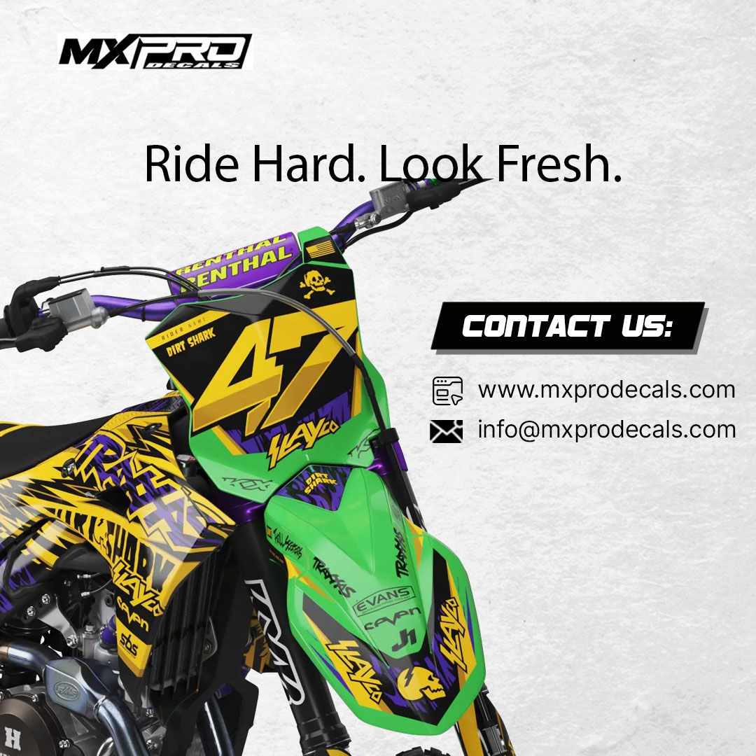 MXPRODECAL's tweet photo. Built for riders who go ALL IN on every ride. 

Swipe to see the full beast >

✅ 21 Mil thick premium vinyl
✅ Precision fit for YOUR exact bike model
✅ Bold custom graphics
✅ Ships worldwide in 2–3 business days

https://t.co/tHmH82esup

#MxProDecals #CustomMotocrossGraphic https://t.co/RPc00AHqMC