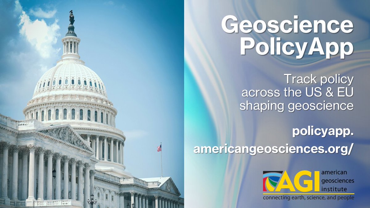 AGI_Updates's tweet image. 🌍📊Stay ahead of geoscience policy! Explore AGI’s FREE PolicyApp—track U.S. &amp;amp; EU actions with AI summaries.

🔎 americangeosciences.org/news/press-rel…

@USCongress @SenateFloor @HouseFloor 
#AmericanGeosciences #Geoscience #SciencePolicy
