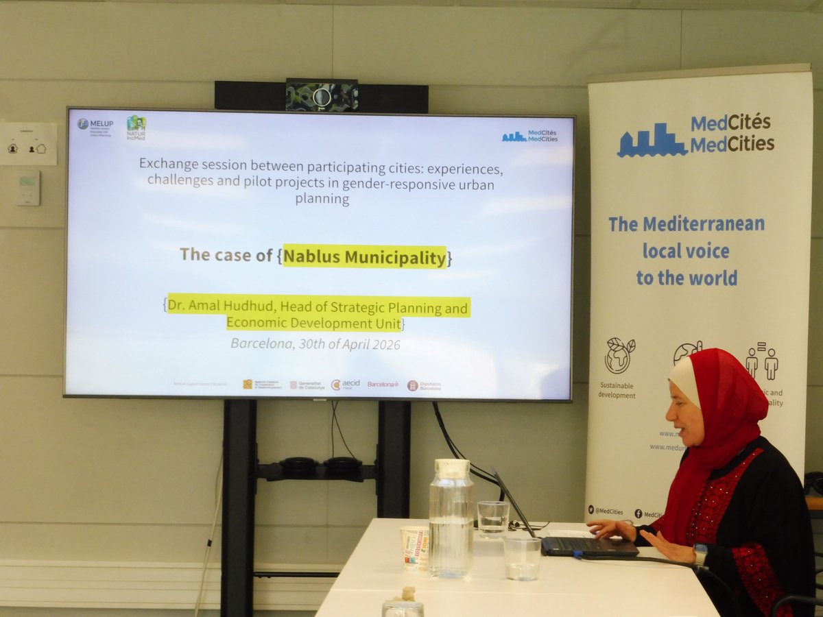 MedCities's tweet image. 🗣️ Participants in the #MELUP project (funded by @cooperaciocat ) from #Tripoli and #AlHoceima, as well as from the cities of #Nablus, @Commune_Agadir  and @communeurbaine2 , have outlined specific cases in which they have implemented city strategies with a #gender perspective.