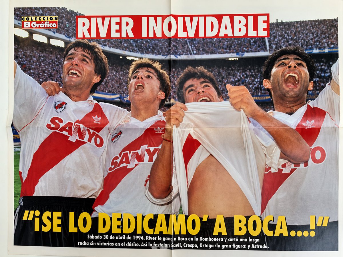 32 años de este partido y este póster, que estuvo en mi pieza por lo menos cinco años.