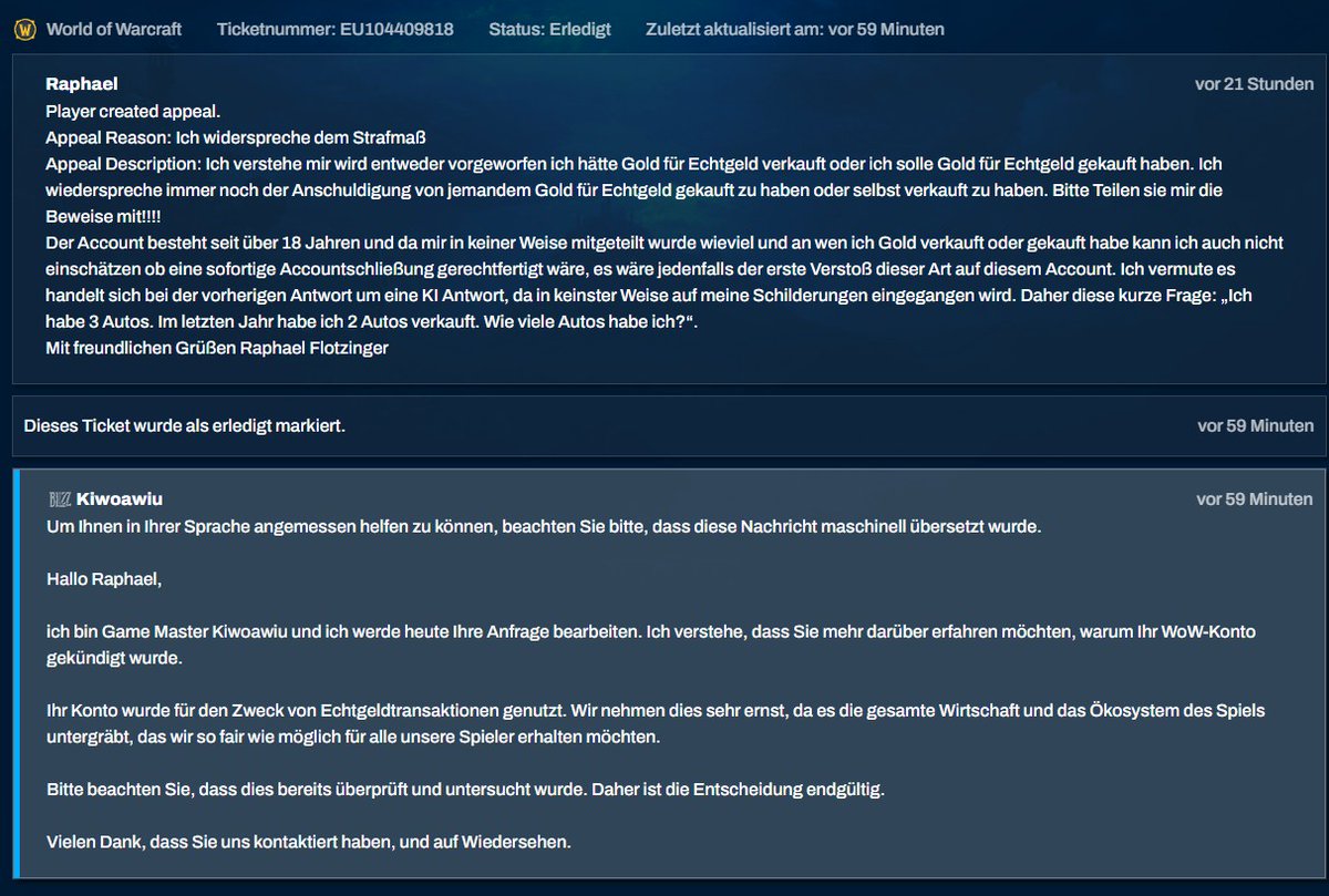 bovi_hs's tweet photo. @BlizzardCSEU_DE Ich spiele Blizzardgames seit zwei Jahrzehnten und fühle mich von solchen Antworten komplett veräppelt. Hier mal transparent was kommt und sagt mir das es ein Mensch sein soll https://t.co/aKkJiMySDy