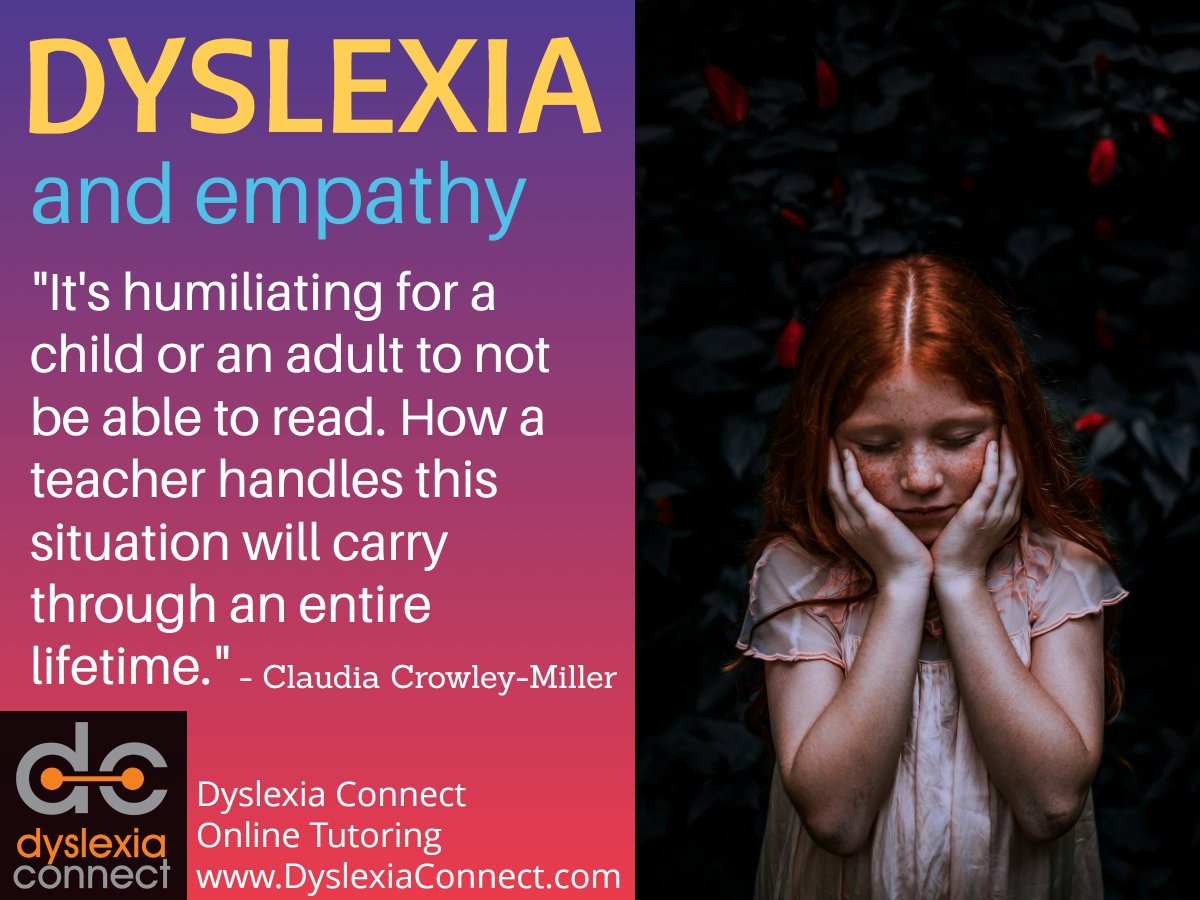 ConnectDyslexia's tweet image. It is SO important that we relate to children and adults who have dyslexia with empathy and kindness! If they are made to feel ashamed about their struggles, it can take years to undo the harm. Empathy, kindness and understanding make all the difference! #dyslexia #adhd