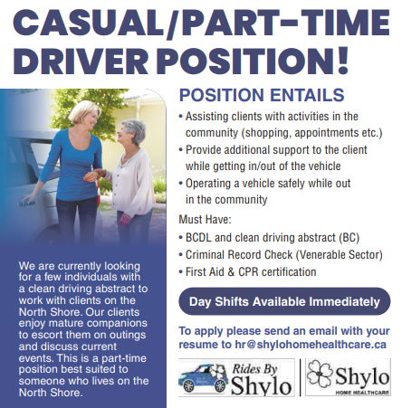 ShyloNation's tweet photo. If you enjoy spending time with seniors and are looking for some part-time hours working on The North Shore, we'd love to speak with you about a fun opportunity. https://t.co/XHe7QxKYvE