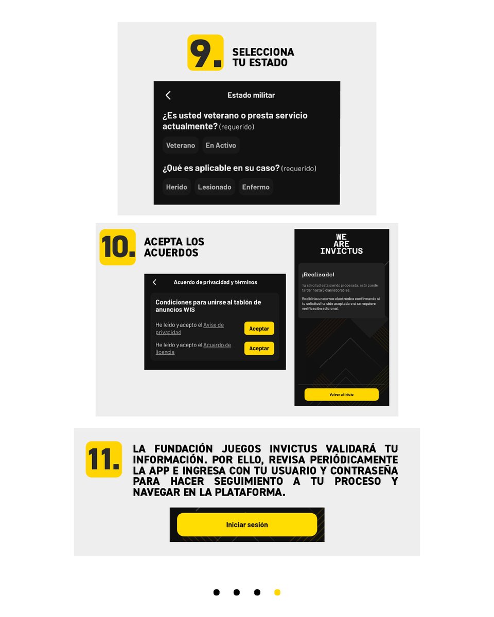 divriveteranos's tweet image. #Entérate ¿Eres veterano con discapacidad, y quieres participar de las actividades físicas en todo el mundo que promueve @WeAreInvictus, incluidos los @Birmingham2027? Lo primero que tienes que hacer es registrarte en la aplicación de la Fundación, siguiendo este instructivo: