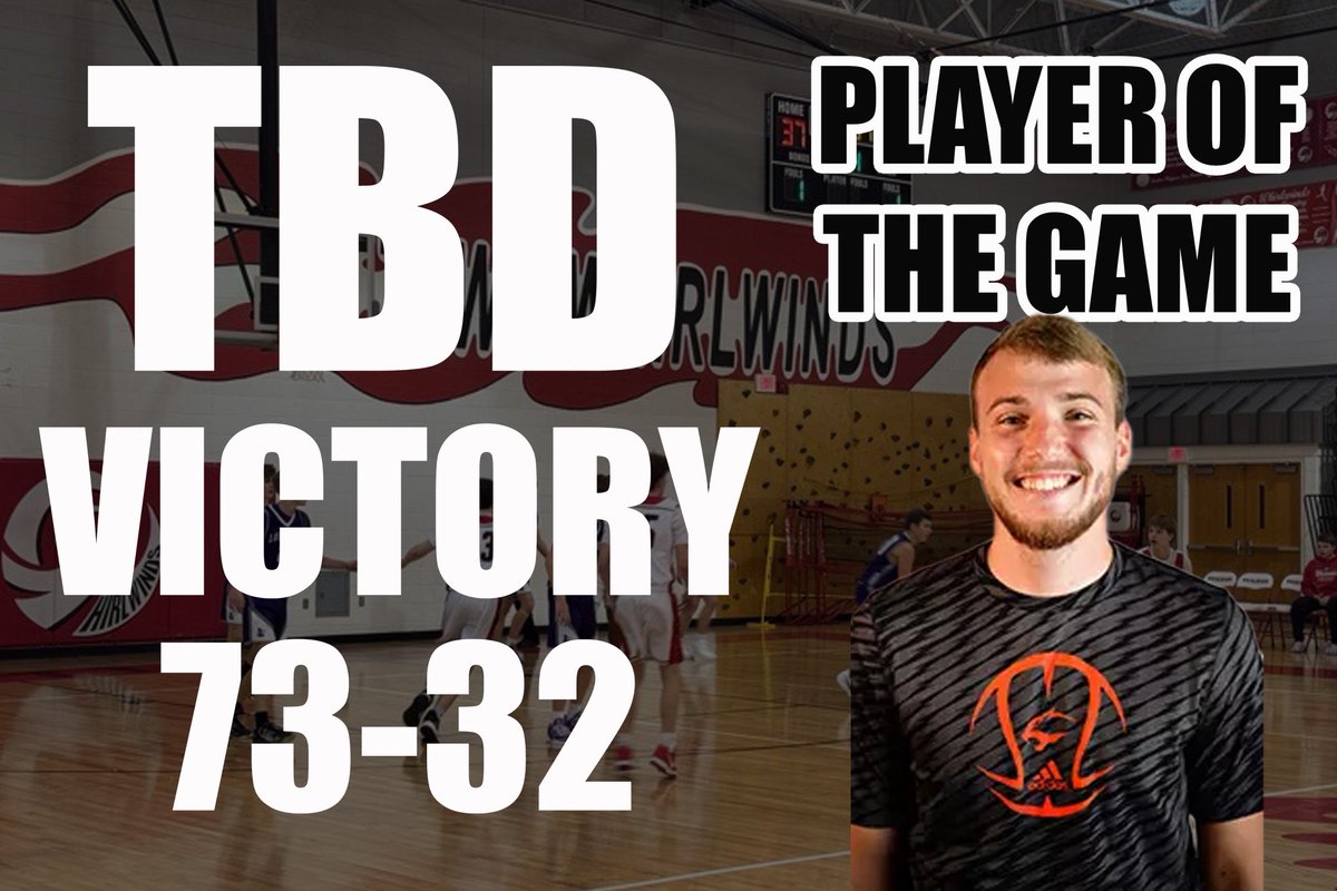 tbdhoops's tweet photo. Just your weekly W post! TBD wins by 41 thanks to Hunter Lewis (Mini Luka). As he takes home Player of the Game after dropping 24 points on a career high 5 3’s! https://t.co/cgDSuBLaR5