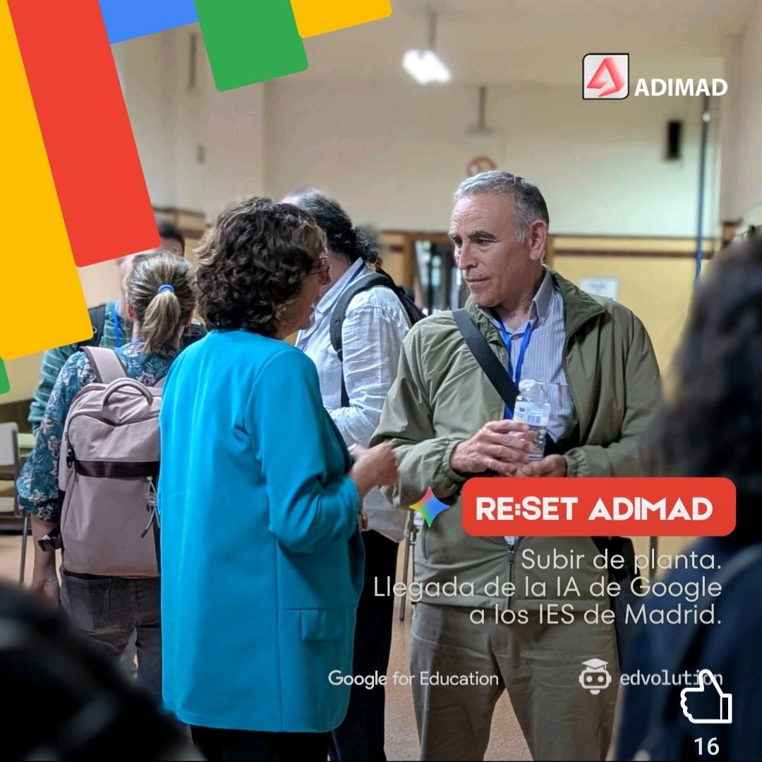 iesquevedo's tweet image. Desde el IES Fco de Quevedo felicitamos a ADIMAD por la jornada RE:SET, IA de Google para educación, a la que asistimos ayer con mucho provecho #EPAS #EscuelasEmbajadoras #erasmusplus #iesquevedo #educacionpublica 👍🇪🇺🇪🇺🇪🇺 imágenes: Edmotion #resetadimad