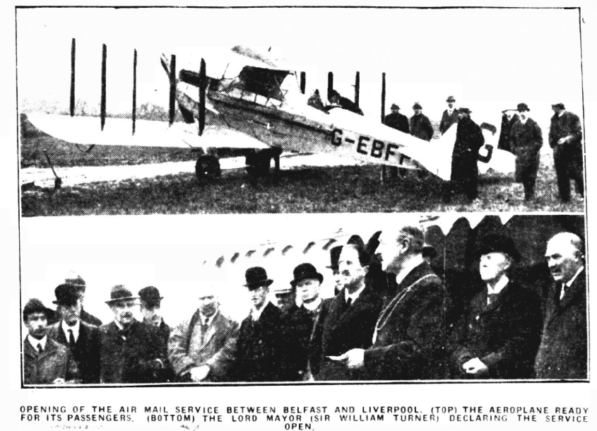 Liverpool1207's tweet image. #Liverpool OTD - 1924: An air service between Belfast and Aintree is inaugurated. Just mail, and 4 passengers per flight at £3 p.p.