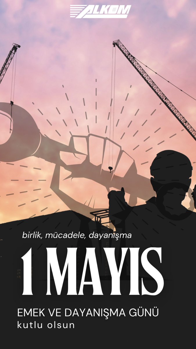 alkom_'s tweet photo. Kurumsal de��erlerimizin temelini oluşturan emek, disiplin ve dayanışma anlayışıyla; tüm çalışanların 1 Mayıs Emek ve Dayanışma Günü’nü saygıyla kutlarız.”

#GüçlüÜretim  #SürdürülebilirSanayi  #EndüstriyelÇözümler  #VerimliÜretim  #GeleceğiÜretiyoru https://t.co/GHhGhddLES