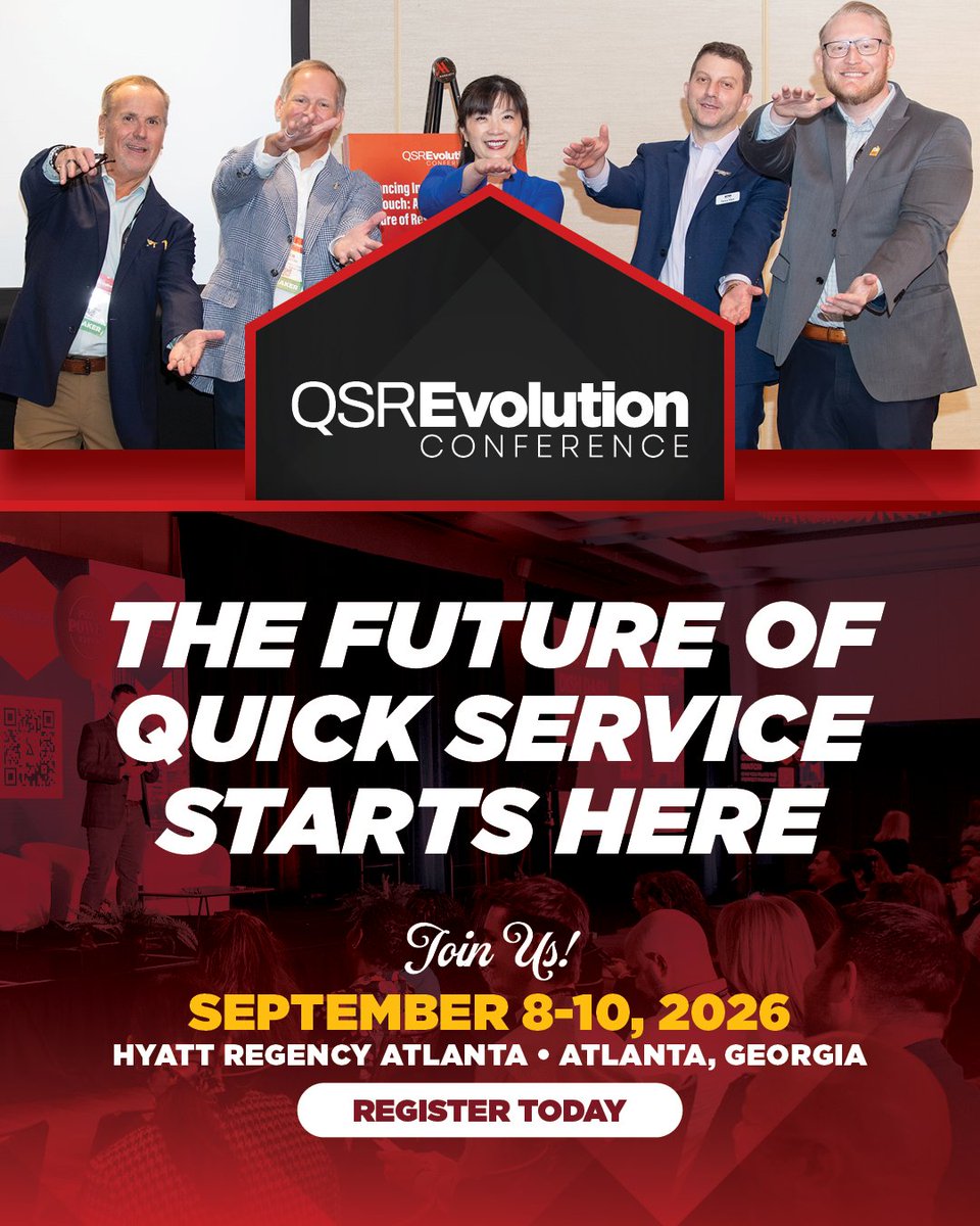 QSRmagazine's tweet image. QSR Evolution 2026 is shaping up to be one of our strongest programs yet. Will you be there?

Explore the agenda and register now at: qsrevolutionconference.com

#QSREvolution #QSREvolution2026 #QSR #FSR