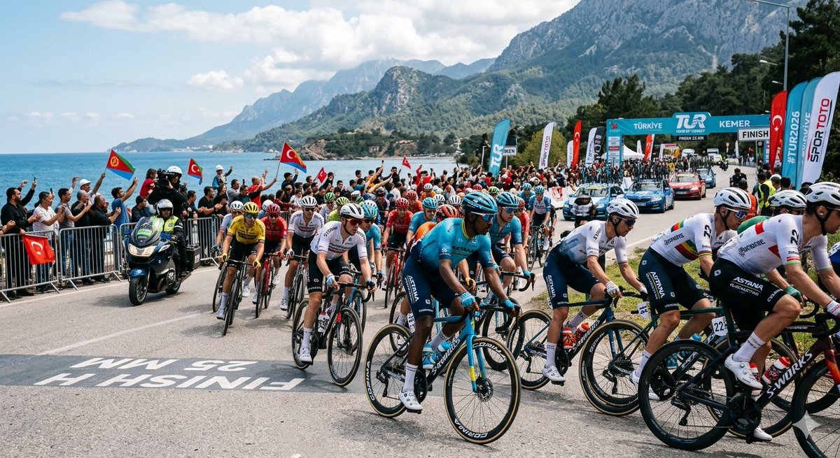 4AfricanVision's tweet image. Henok Mulubrhan finishes Stage 5 of @tourofturkey in the lead pack! 🚴💨

All eyes are now on tomorrow’s Queen Stage. The Feslikan climb is where the GC will be decided. Expect Henok to hunt for that Top 5 spot! 🦁

🇪🇷 Let’s go Henok! @henokmulubrhan #Cycling #Eritrea