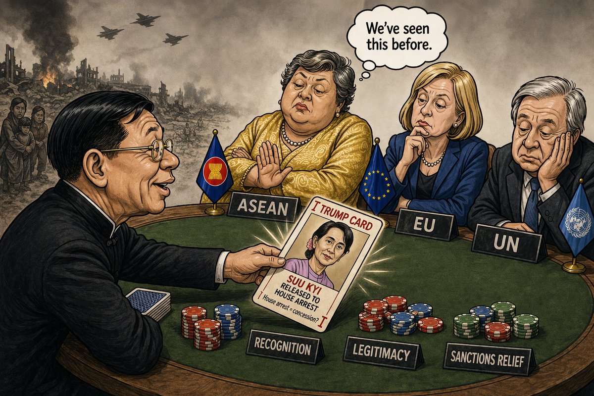 ChinHumanRights's tweet image. “We’ve seen this before.”

Not every card changes the game.

#Myanmar #WhatsHappeningInMyanmar #HumanRights #ASEAN