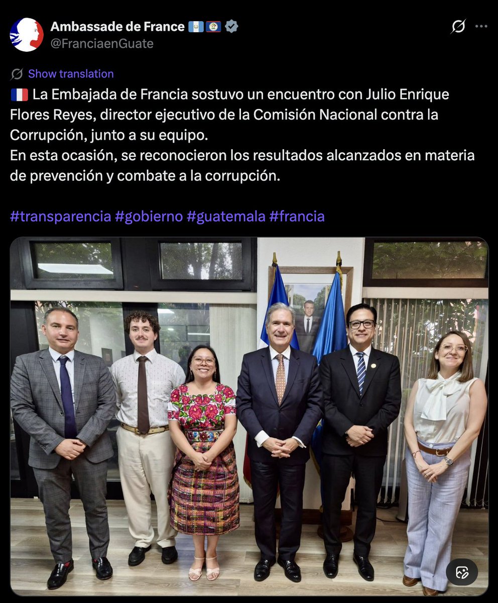 julioflores_r's tweet photo. La lucha contra la corrupción también construye confianza.

La @CIDH 🌎, @alemaniaenguate 🇩🇪, @SwedeninGT 🇸🇪 y @FranciaenGuate 🇫🇷 reconocen avances en Guatemala en: 

✔️ integridad pública
✔️ transparencia
✔️ prevención de la corrupción

Esa confianza internacional se traduce en más oportunidades de inversión, empleo y desarrollo para el país. 🇬🇹

El esfuerzo anticorrupción es una tarea de largo plazo. Aún queda mucho por avanzar, pero bajo la dirección del presidente @BArevalodeLeon, el @GuatemalaGob avanza por una ruta clara, consistente y correcta.