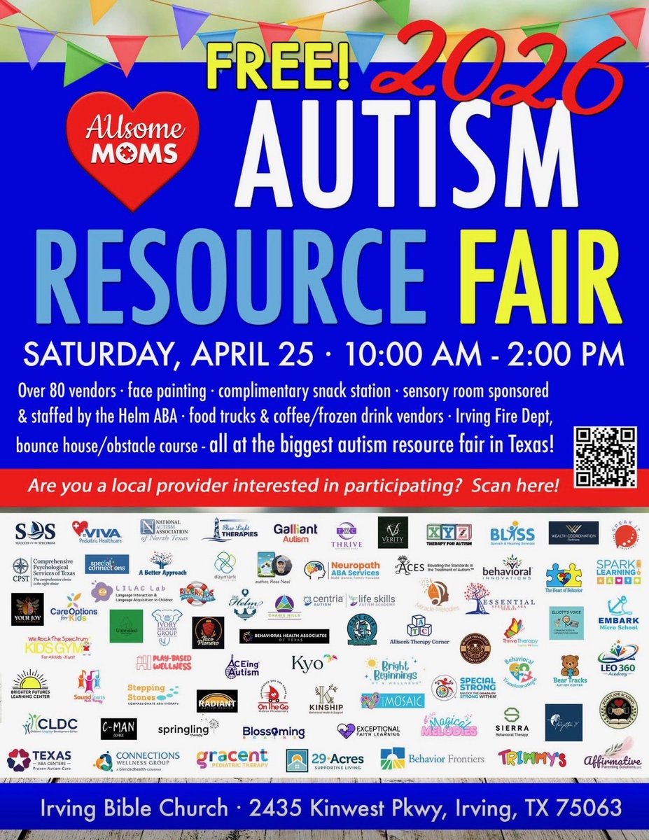 stellar_smiles's tweet photo. Grateful to be part of the Autism Resource Fair at Irving Bible Church.
So many meaningful conversations with families. Showing up, listening, and learning matters.
#AutismAwareness #Community https://t.co/BkNWkUqabC