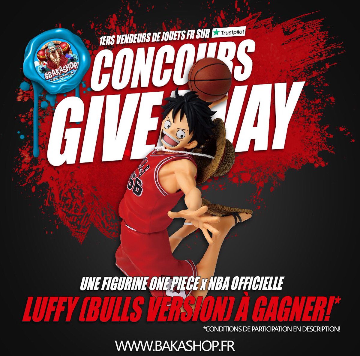 BakaShopFR's tweet photo. #CONCOURS #GIVEAWAY 🎁

🔥 À GAGNER EN MAI :
1 Figurine One Piece Master Stars Piece Luffy x NBA (Lakers ou Bulls au choix)

💣 Pour participer :
Ça se passe sur nos comptes Instagram/Facebook! 

#comiccon #dragonballz #OnePiece #MyHeroAcademia #naruto #jujutsukaisen https://t.co/FAyXTyqALN
