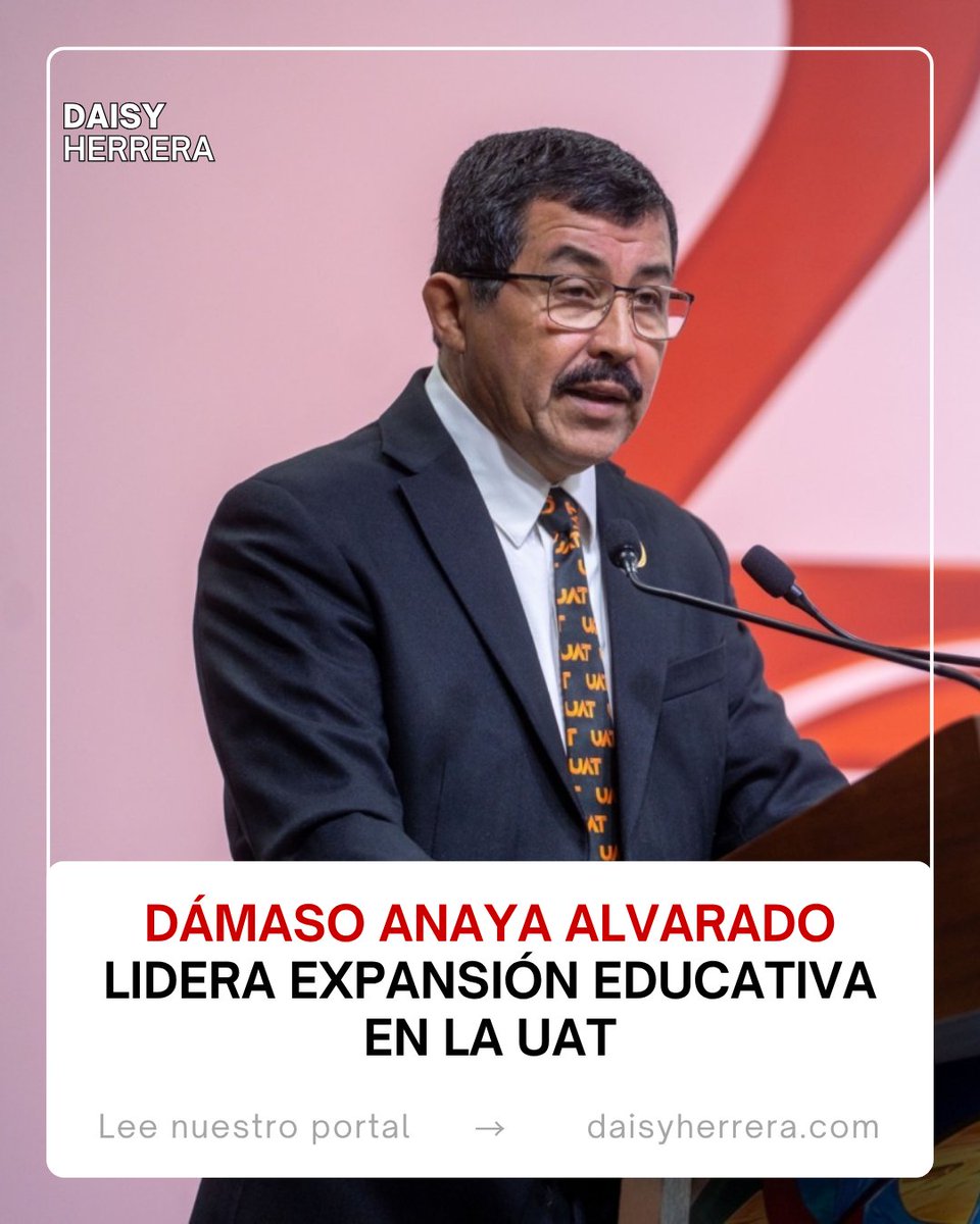 ReporteraDaisy's tweet image. #ElPuntoEs 🔴Dámaso Anaya Alvarado impulsa la expansión educativa de la UAT con crecimiento histórico en matrícula, programas y vinculación en Tamaulipas.

ℹ️Información de Daisy Herrera Medrano

#UAT #Tamaulipas #CdVictoria #Reynosa #Matamoros #NuevoLaredo #Altamira #Tampico