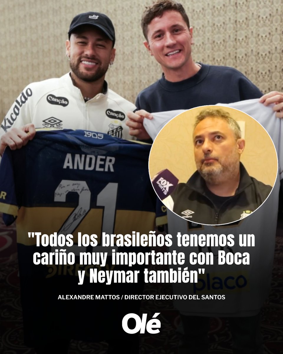 DiarioOle's tweet image. 🙌🇧🇷 El CARIÑO de todos los brasileños y de #Neymar por Boca, en palabras del director ejecutivo del #Santos: 

🗣️ "Entrenamos en Casa Amarilla. Trajeron dos camisetas para Neymar. Una de Román y otra con el nombre de Neymar. Le gustó el gesto" 

🗣️ "Boca siempre es un adversario