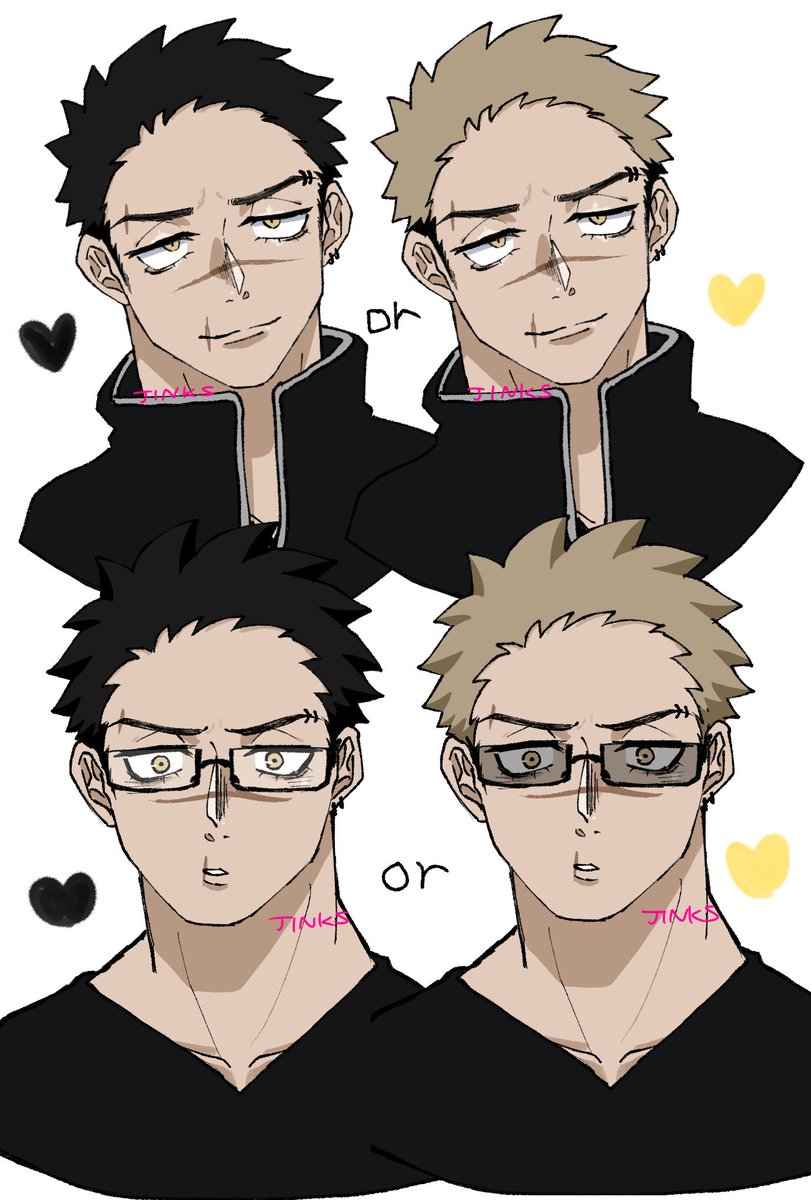 jinxxbadhabit's tweet image. #oc 

🖤or💛？？？