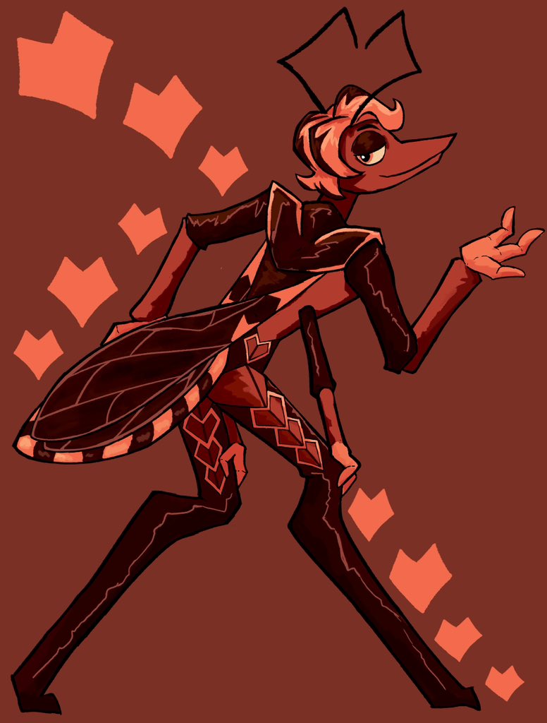 bug__skin's tweet photo. A kissing bug I drew back in February for Valentineโs Day
#furryart #anthro #bugart #bugs #insects https://t.co/3y6MuxnjBO