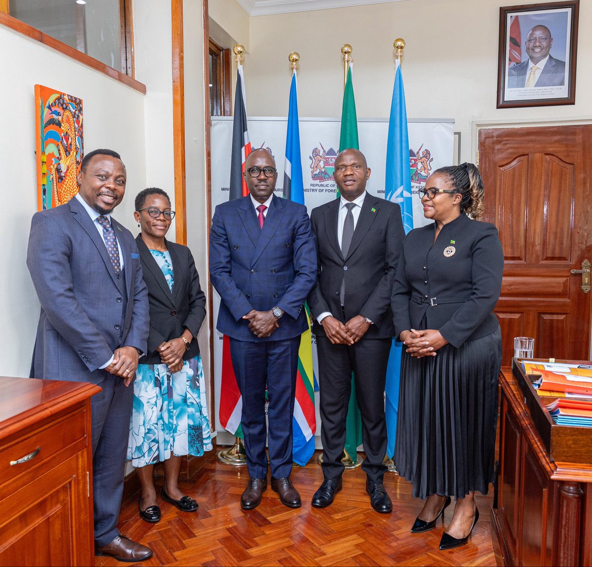 SingoeiAKorir's tweet photo. It was a pleasure to receive the Zambian delegation led by H.E. Alfred Musemuna, High Commissioner of Zambia to Kenya,  Mrs. Theresah Chanda, Ministry of Foreign Affairs, Zambia, Ms. Mulubwa Nakazwe, Zambia High Commission, and Eng. Kezias Kazuba Mwale, Zambia's candidate for the African Telecommunication Union (ATU's) Secretary-General. The delegation is attending  the ‘Connected Africa Summit 2026’  being hosted in Nairobi

Our discussions focused on strengthening Zambia–Kenya cooperation in ICT infrastructure and connectivity, while underscoring  our shared priorities for digital transformation. I noted Kenya's long-term membership of ATU since 1977 and the responsibility entrusted on us to temporarily host ATU's headquarters since 1999

As both Kenya and Zambia look ahead to the upcoming Ordinary Session of ATU'S Plenipotentiary Conference #CPL-26 in July this year-where Kenya is also seeking re-election to the Administrative Council for the 2027-2031 term- both countries remain committed to deepening collaboration and advancing regional connectivity @ForeignOfficeKE
