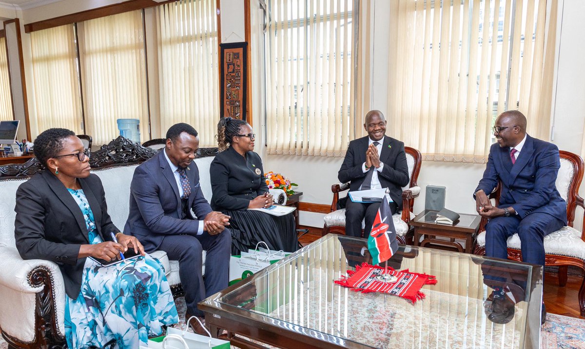 SingoeiAKorir's tweet photo. It was a pleasure to receive the Zambian delegation led by H.E. Alfred Musemuna, High Commissioner of Zambia to Kenya,  Mrs. Theresah Chanda, Ministry of Foreign Affairs, Zambia, Ms. Mulubwa Nakazwe, Zambia High Commission, and Eng. Kezias Kazuba Mwale, Zambia's candidate for the African Telecommunication Union (ATU's) Secretary-General. The delegation is attending  the ‘Connected Africa Summit 2026’  being hosted in Nairobi

Our discussions focused on strengthening Zambia–Kenya cooperation in ICT infrastructure and connectivity, while underscoring  our shared priorities for digital transformation. I noted Kenya's long-term membership of ATU since 1977 and the responsibility entrusted on us to temporarily host ATU's headquarters since 1999

As both Kenya and Zambia look ahead to the upcoming Ordinary Session of ATU'S Plenipotentiary Conference #CPL-26 in July this year-where Kenya is also seeking re-election to the Administrative Council for the 2027-2031 term- both countries remain committed to deepening collaboration and advancing regional connectivity @ForeignOfficeKE