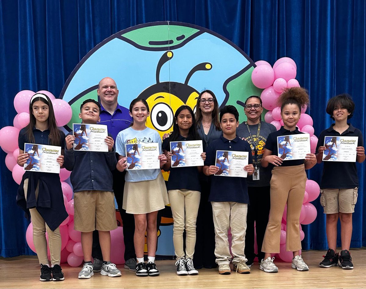NBB_Elementary's tweet photo. Congratulations to these Buzzin' Bees who were nominated as the World Travelers of the Month for demonstrating the core value of Honesty.  #yourbestchoicemdcps #yourbestchoicenbb @SuptDotres @mdcps @MDCPSSouth. https://t.co/miwqyDI3fb