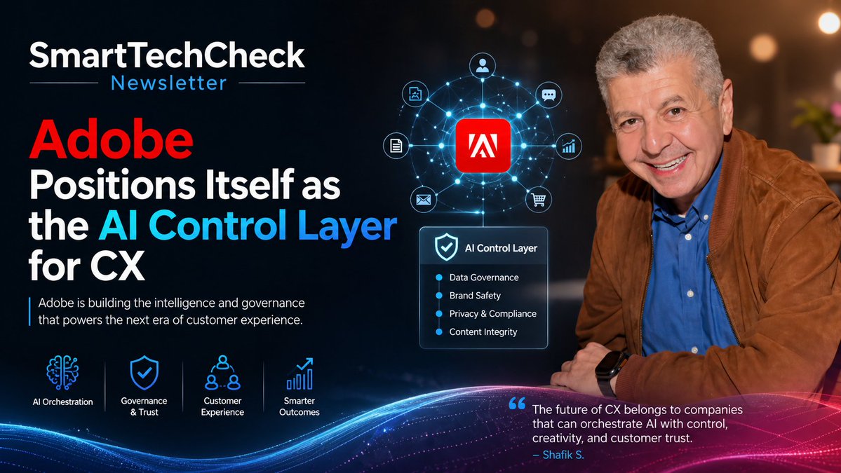 MarkVenaTechGuy's tweet image. My #SmartTechCheck newsletter thoughts on @Adobe's #Summit2026..improving #CX #customer experience was the big focus bit.ly/3OMLr5r @brettbfaulk