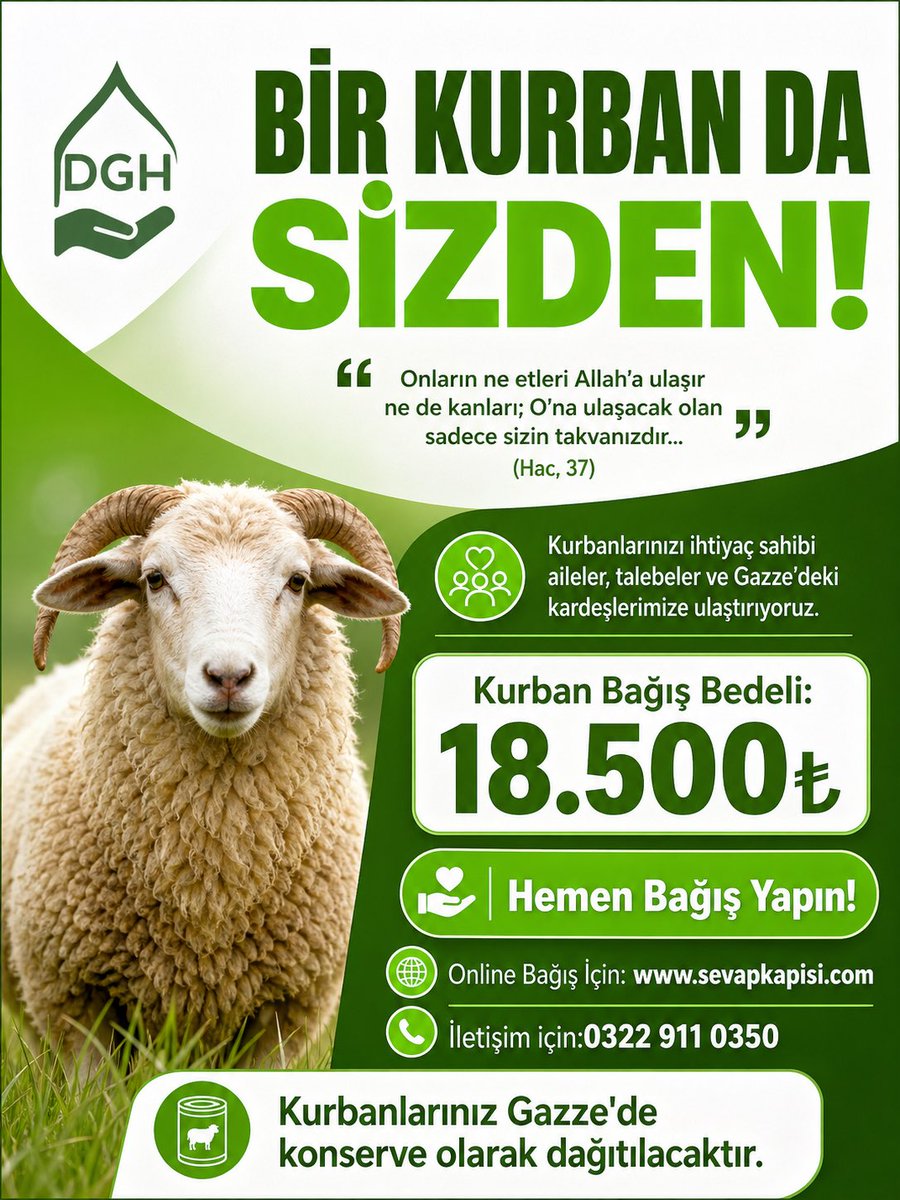 BİR KURBAN DA SİZDEN!

Kurban Bağış Bedeli: 18.500₺

🌐 Online bağış için:
sevapkapisi.com

📞 İletişim: 0322 911 0350

Kurbanım SevapKapısına
#SevapKapısı