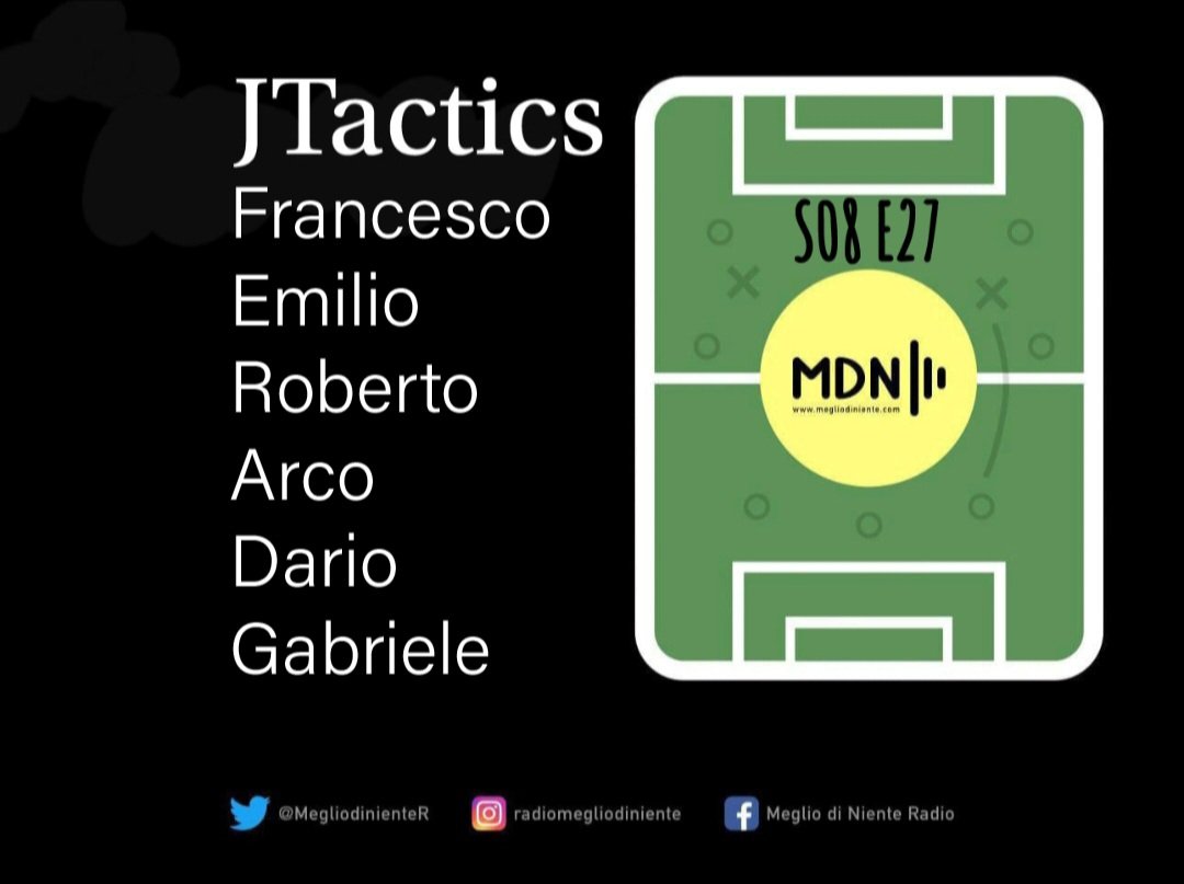 RadioMDN's tweet photo. J-TACTICS (S08 E27)
Stasera, fuori una nuova puntata di #JTactics
Focus su: #MilanJuve pareggiano e non si fanno del male, il caso #Rocchi and more...
Link del canale:
https://t.co/RfSNldU3gA https://t.co/2xZsrqKlg0