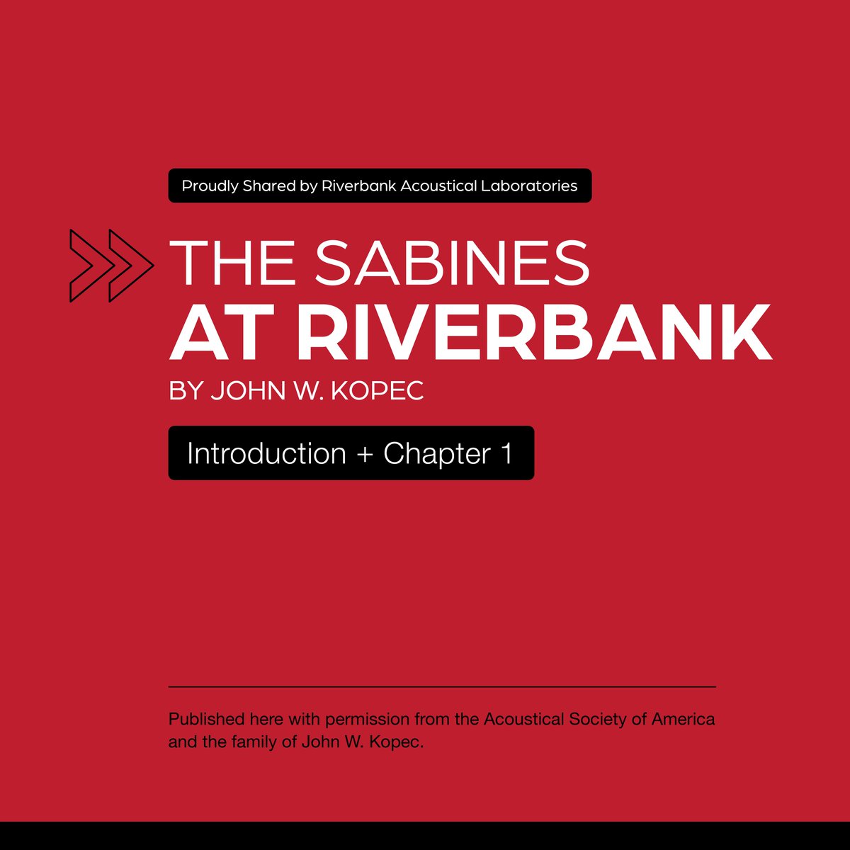 RiverbankLabs's tweet image. The Sabines at Riverbank shows how one family &amp;amp; one lab shaped modern acoustics—from Wallace Sabine's work to to his legacy —revealing the origins of modern acoustics. 
Read the intro &amp;amp; first chapter now: hubs.ly/Q04d-BHm0
#Acoustics #Architecture #Engineering #RiverbankLab
