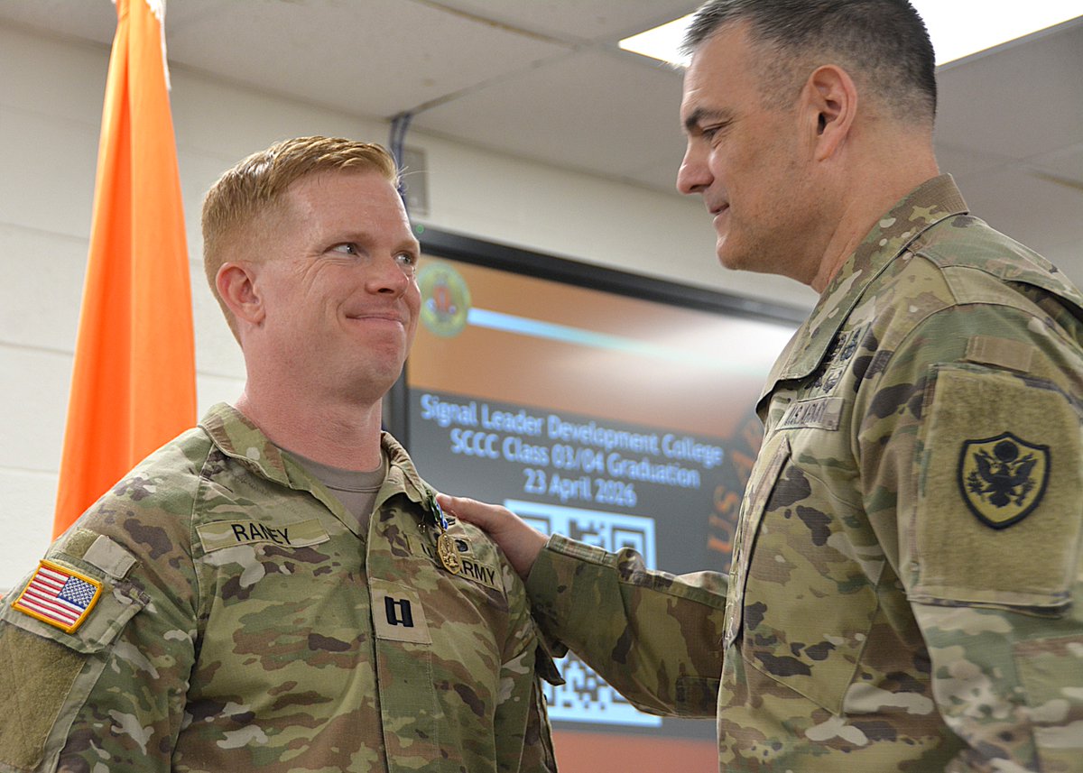 Army_Cyber_CoE's tweet photo. Signal Proud. Signal Strong.
Signal Captains Career Course Classes 26-03 & 26-04 graduated April 23 at Fort Gordon, preparing leaders to operate and win in unified land operations and joint environments.
#SCCC #ArmySignal #CCoE #FortGordon #SignalStrong https://t.co/tOYcO1O9cC