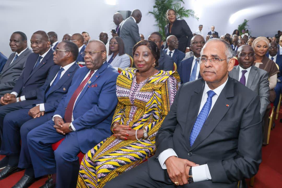 Senatci's tweet photo. 📌La Présidente du Sénat à l’ouverture du SILA 2026: Madame Kandia Camara,  a pris part, ce  mercredi 29 avril 2026, à la cérémonie d’ouverture de la 16ᵉ édition du Salon International du Livre d’Abidjan (SILA), en présence du Président de la République, https://t.co/C4XPk8Frba