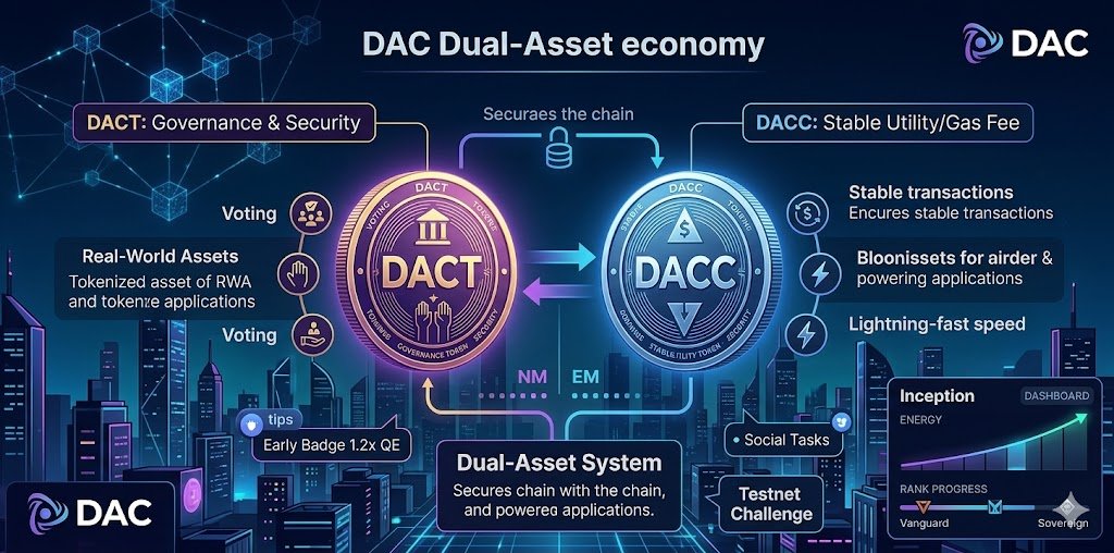 Whiteverine's tweet photo. Build your legacy on @Dac_Chain. DACT and DACC are the twin pillars of this quantum-safe L1. Earning DACC on Inception is your ticket to being an early adopter. https://t.co/9q234j1LdR
