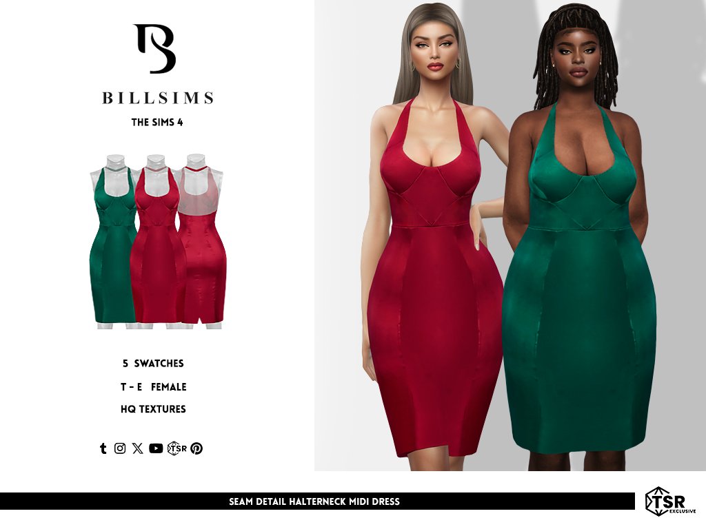 billsims_cc's tweet photo. Seam Detail Halterneck Midi Dress
Make it yours now exclusively over at @TheSimsResource!
π The Sims 3: https://t.co/2z0cwTYTCg
π The Sims 4: https://t.co/ZUj8H57mGT
#thesims3 #thesims4 #thesims3cc #thesims4cc https://t.co/9PkSr3q4r2