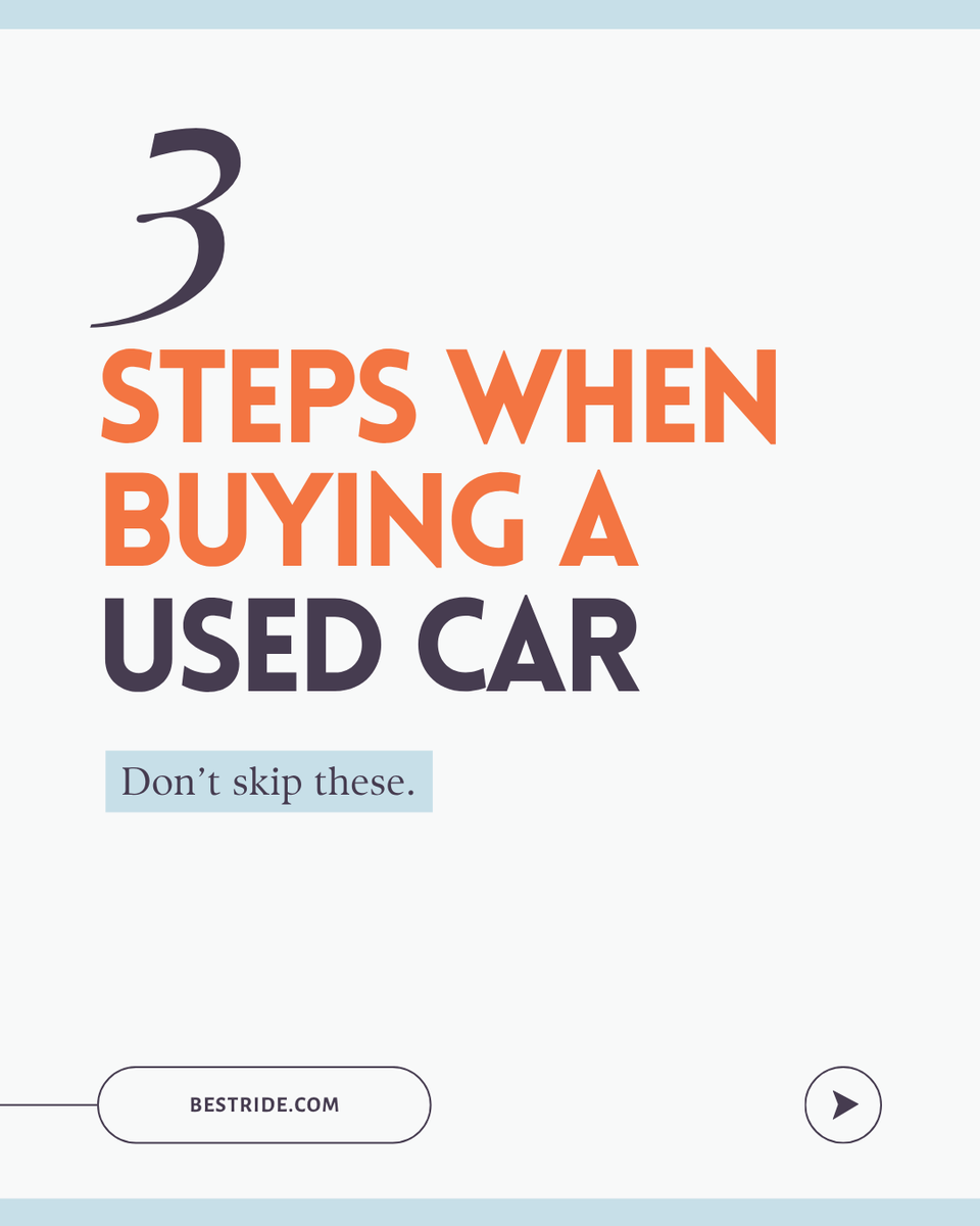 MyBestRide's tweet photo. Buying a used car? Don't skip these 3 steps. 🙅‍♂️🔑

The research phase doesn't have to take days. BestRide puts the listings, expert content, and search tools all in one place so you can shop smarter. 🔍

Shop smarter at BestRide: https://t.co/mY1LsQlj4z https://t.co/Of6oyxZKeF