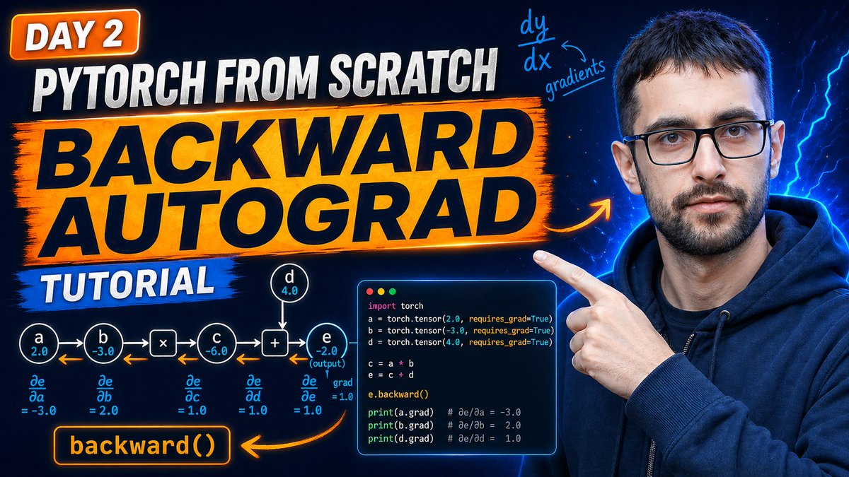 PyTorch Autograd Backward From Scratch - Tutorial https://t.co ...
