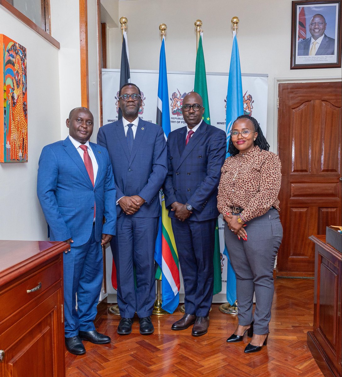 SingoeiAKorir's tweet photo. Hosted Dr. Alex Mubiru, Director General of the @AfDB_Group East Africa Regional Office. The bank has a robust portfolio of projects in the country spanning roads, water, health and energy sectors.

Our conversation also centered on unlocking the full potential of Green Financing through the African Green Industrialization Initiative (AGII). I commended AfDB for its leadership of the African Alliance on Multilateral Institutions, a critical instrument for driving Africa’s push for global financial reforms. As we prepare to welcome the AfDB President for the Africa-Forward Summit next month, we are focused on innovative blended financing models that accelerates Africa’s priorities, empower our youth and drive sustainable industrialization. @ForeignOfficeKE