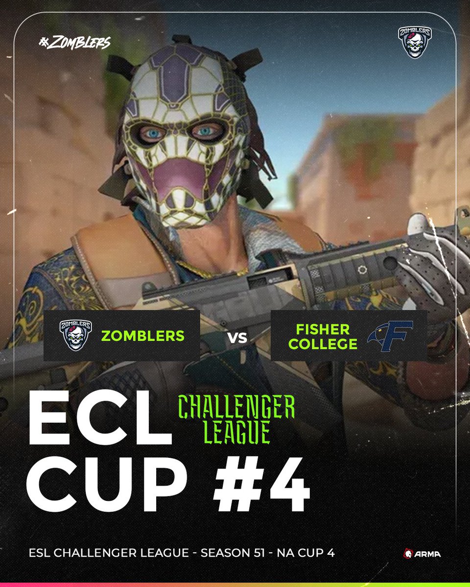 Zomblers's tweet photo. GAME DAY 🧟‍♂️💯

📅 TODAY ● 9:00PM (EST)

Zomblers.CS2
🏆 @ESL Challenger League
(Season 51 NA Cup 4)
🆚 @Fisher_Esports 

🔗 HLTV:
https://t.co/U9QQRtKwcm

🇬🇧@CoolComs
🇺🇸@CAJUN_CS
🇺🇸@Zokercs
🇺🇸@Pose1doNNo
🇺🇸@FxREcs