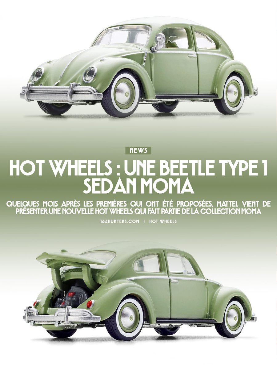 ミニカー Hot Wheels MoMA Volkswagen Type 1 Sedan 🇫🇷 Hot Wheels : Une Volkswagen Beetle Type 1 Sedan MoMA