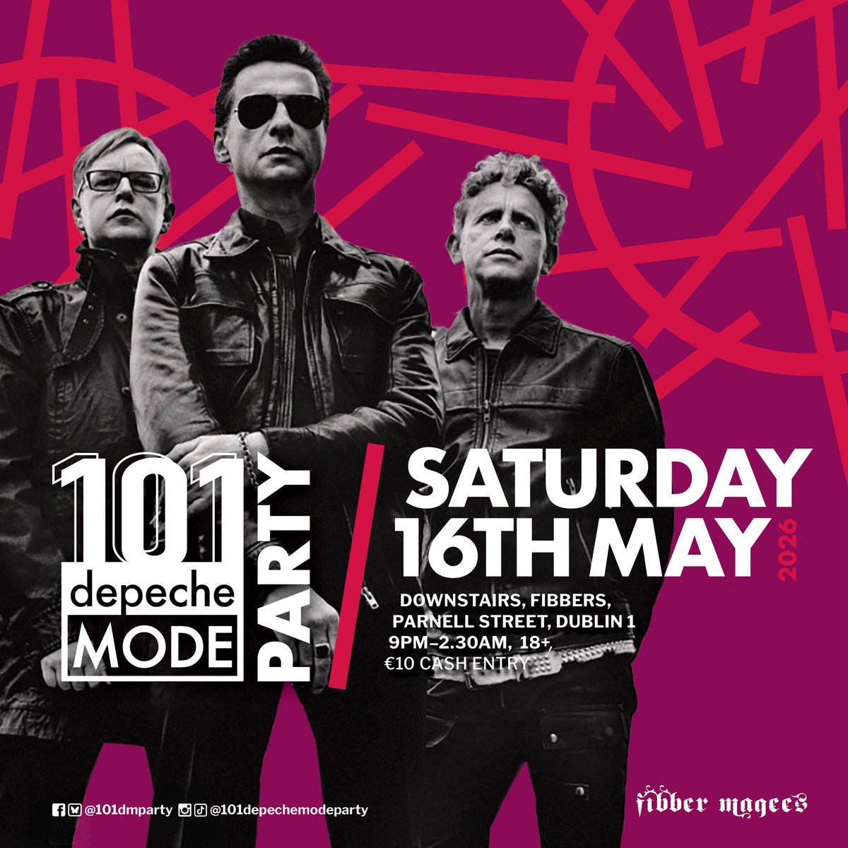 101dmparty's tweet photo. Its just a question of time until the 101 Depeche Mode party, from 9pm on Saturday, 16th May 🌹👑 Five and half hours of DM music on the decks.

➡️101 Depeche Mode Party, 
Saturday, 16th May 26
Basement, Fibbers, Parnell St, Dublin 1 ➡️ 9pm–2.30am, 18+, €10 (Cash)
#depechemode https://t.co/NzWkx8yMo5